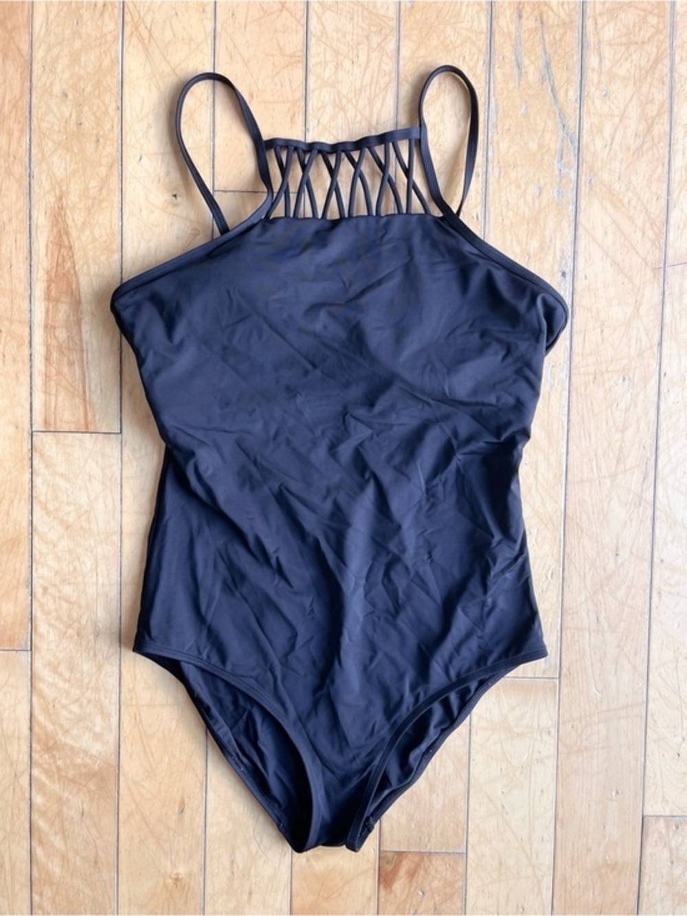 SKYE Black One-Piece Swimsuit with Strappy Back – Size XL